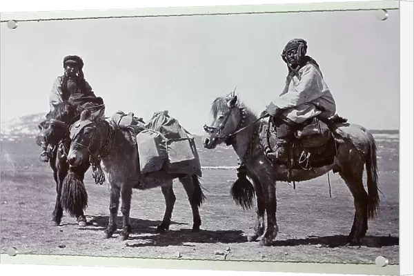 Transporting the mail, from a fascinating album which reveals new details on a little-known campaign in which a British military force brushed aside Tibetan defences to capture Lhasa, in 1904
