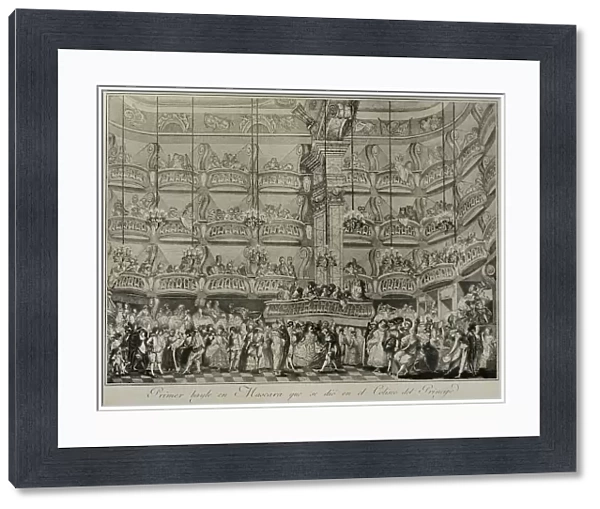 Masquerade Ball at the Coliseo del Principe, circa 1771-1802