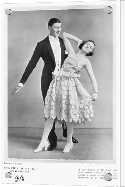 Portrait of the ballroom dancers Cynthia and Cyril Horrocks