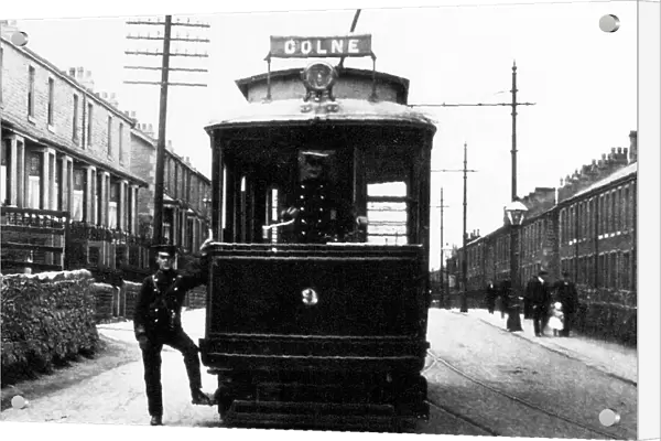 Colne Corporation tram, early 1900s