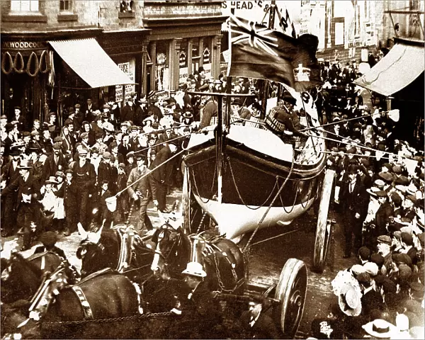 Lifeboat procession, Barnsley, early 1900s