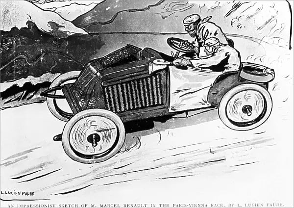 M Marcel Renault in the Paris to Vienna Race