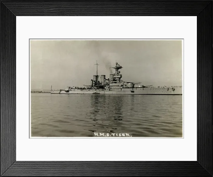 Framed Print : HMS Tiger Battlecruiser Print circa 1915 Framed Print : HMS Tiger Battlecruiser Print circa 1915