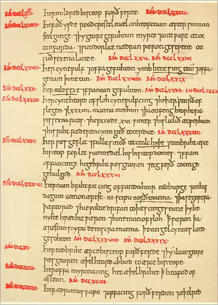 Page from the Anglo-Saxon Chronicle