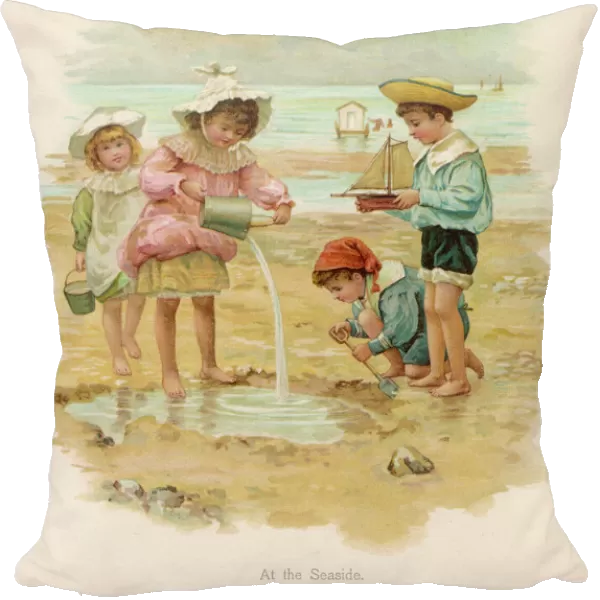 Children Play at Seaside