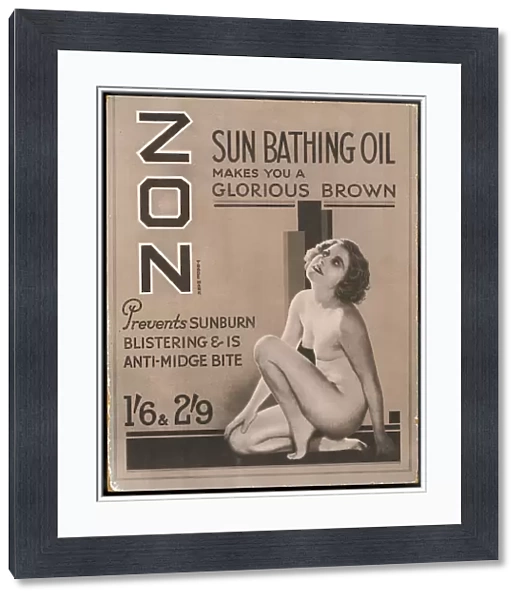 Zon Sunbathing Oil 1930S