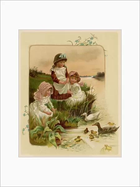 Children Feed Ducks 1889