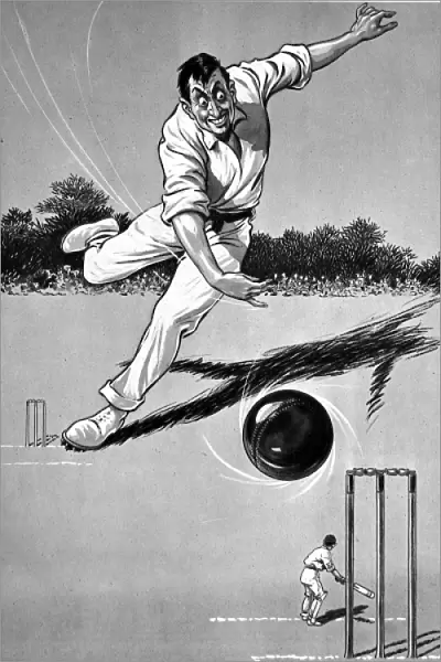 Cricket Cartoon, 1921