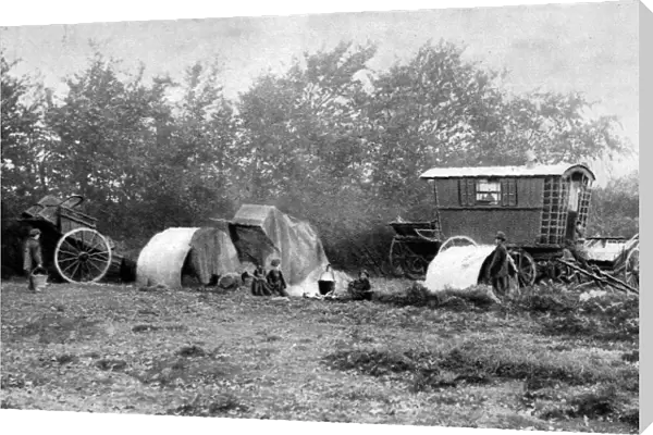 Gypsy camp on Exmoor