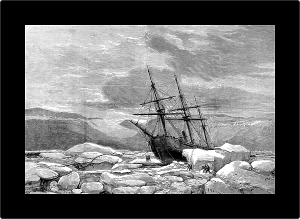 HMS Alert pushed aground by ice, Radmore Harbour, 1875-187