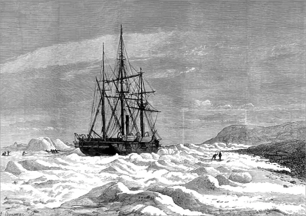 HMS Alert caught in ice off Cape Beechey, 1875-1876