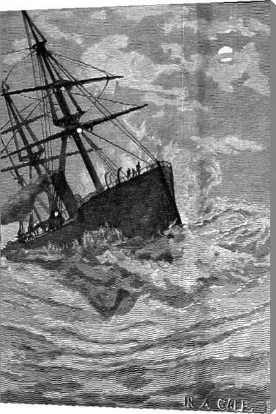 Emigrant Ship at sea in a Gale, 1887