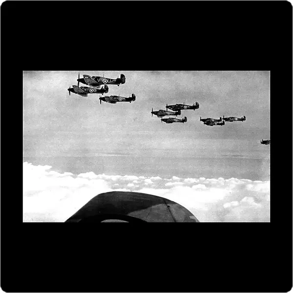 Hawker Hurricanes in formation; Second World War, 1940