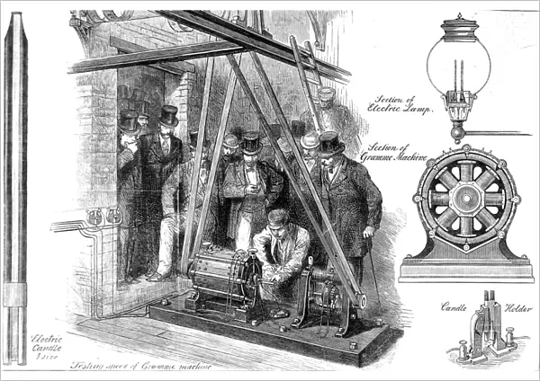 The Gramme Electricity Machine and Light, 1878