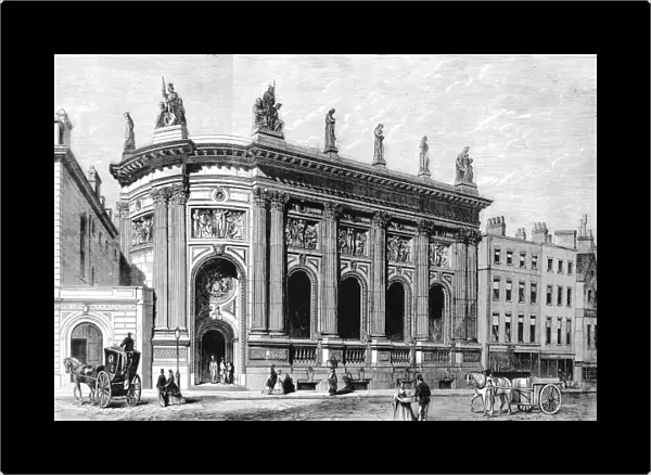 The Bank of England in Threadneedle Street, London, 1866
