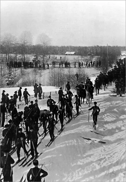 Norwegian Ski troops near Christiania, 1905