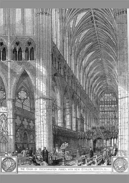The Choir of Westminster Abbey, London, 1848