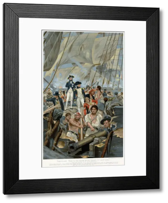 Framed Print : Admiral Nelson and Captain Hardy at Trafalgar, 1805 Print Framed Print : Admiral Nelson and Captain Hardy at Trafalgar, 1805 Print