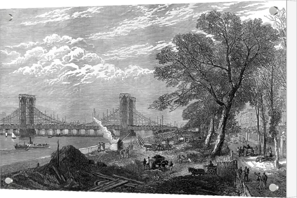 Thames Embankment Works, London, 1873