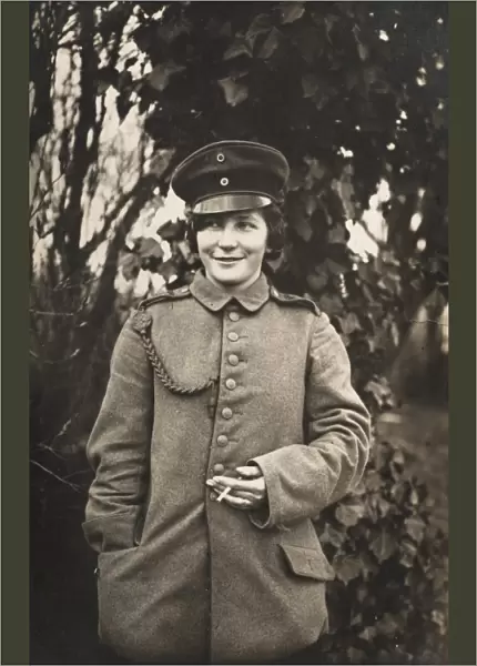 WWI - German Lady wearing a uniform
