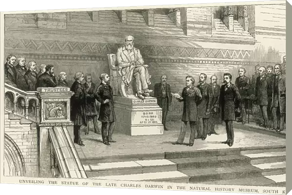 Charles Darwin statue unveiled, 1885