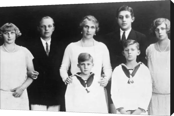 Queen Ena of Spain with her children