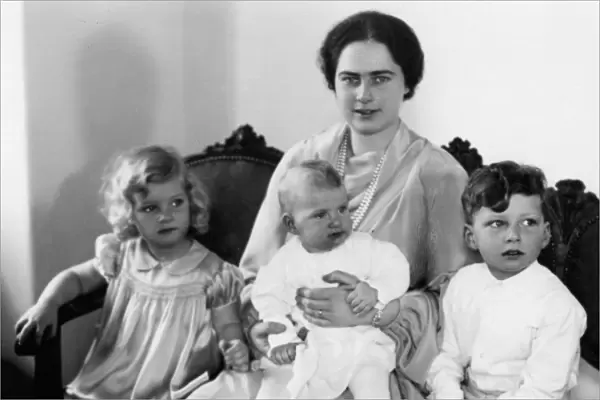 Princess Ileana of Romania and her children