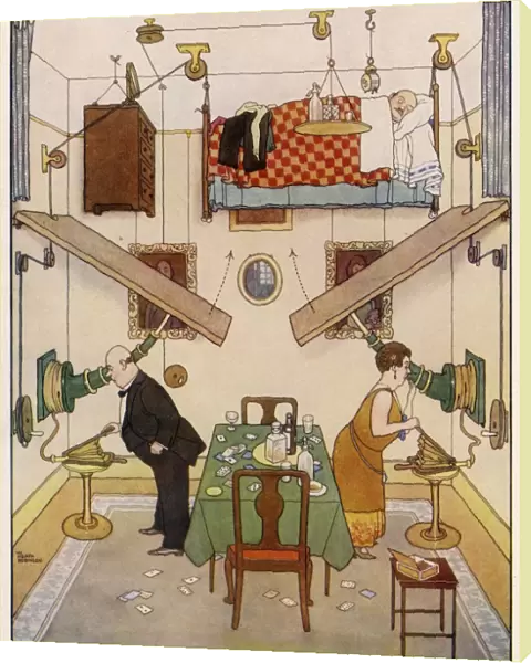 An Ideal Home No. V. The Spare Room by William Heath Robinson