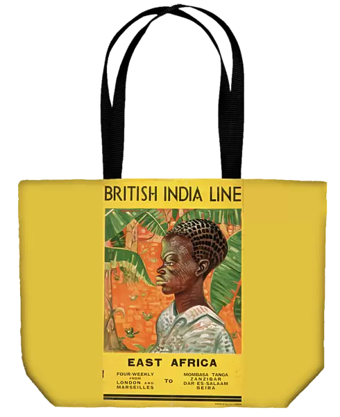 Poster advertising the British India Line to East Africa
