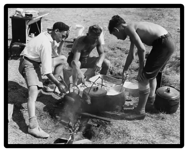 Boys Club, food preparation 1932