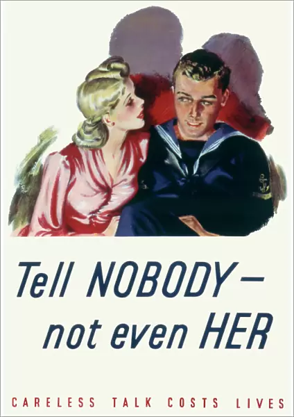 Propaganda poster: careless talk costs lives