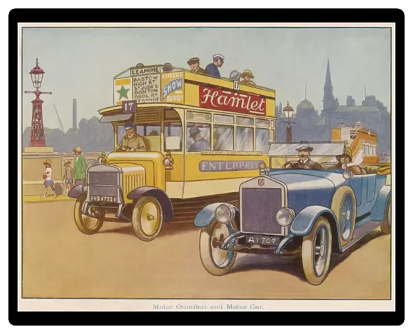 Motor omnibus and motor car