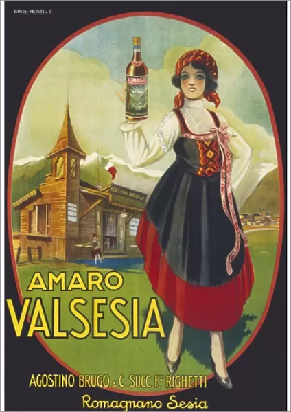Poster advertising Amaro Valsesia