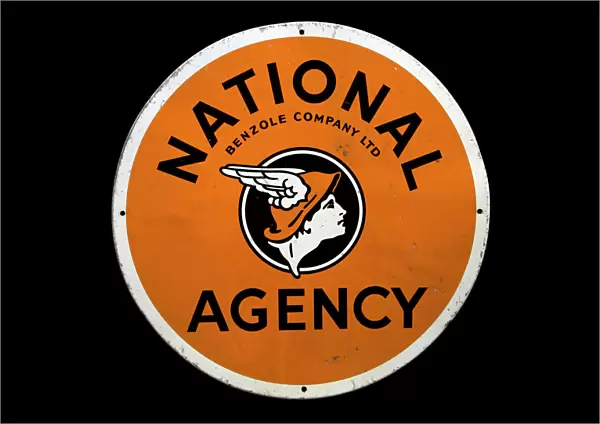 Benzole Company National Agency round sign