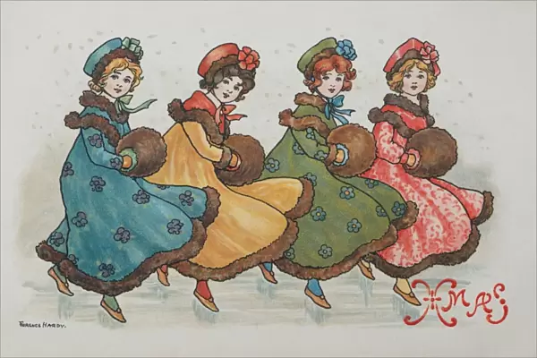Four Well Dressed Girls by Florence Hardy