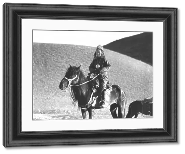 Horse and rider, Kashgar, western China