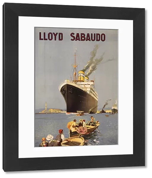 Poster advertising Lloyd Sabaudo cruises