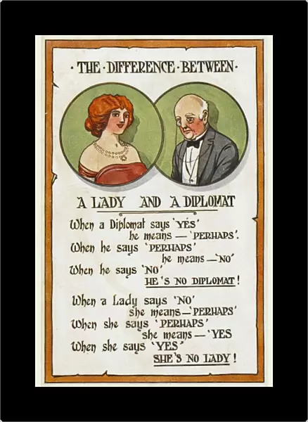 Difference between a Lady and a Diplomat