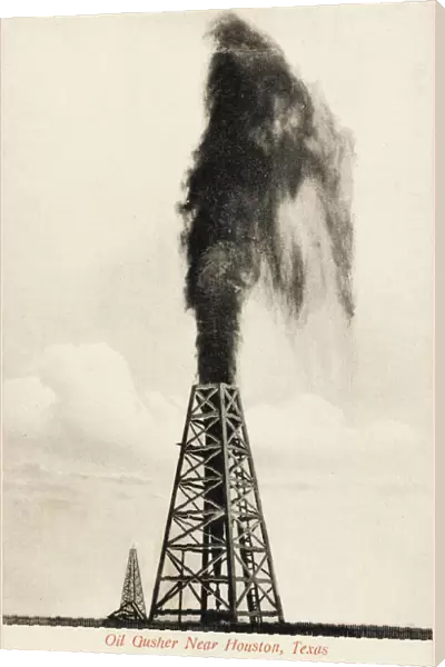 Oil Gusher at Houston, Texas