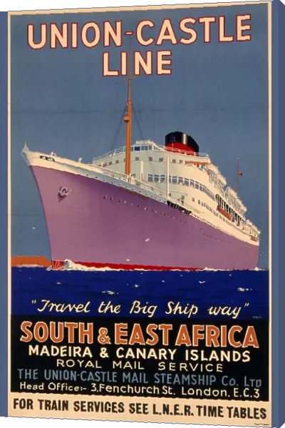 Union-Castle shipping line poster