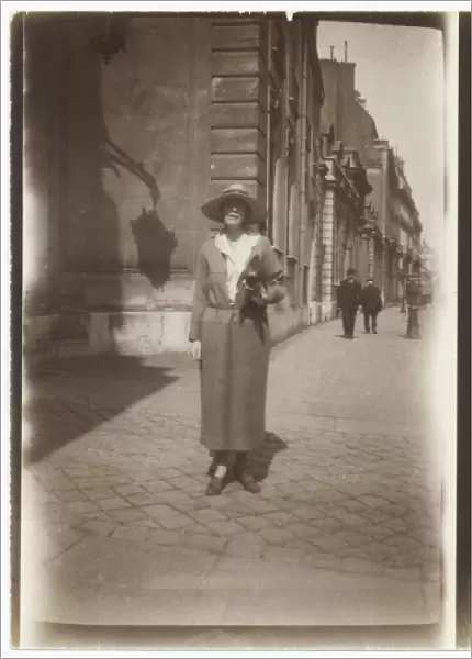 Fashionable woman in a European street