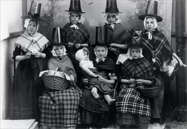 Welsh Girls in Traditional Costume 1908