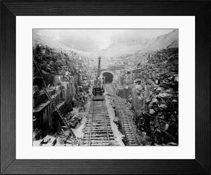 Framed Print : Great Western Railway Tunnel Construction Print, South Wales Framed Print : Great Western Railway Tunnel Construction Print, South Wales