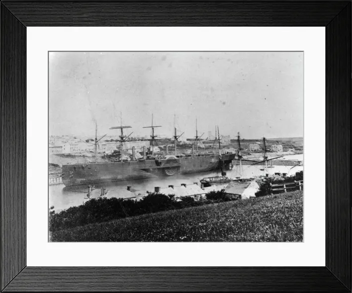 Framed Print : Brunel's SS Great Eastern at Milford Haven, 1870s Print Framed Print : Brunel's SS Great Eastern at Milford Haven, 1870s Print