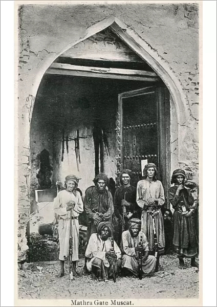 Muscat, Oman - Tribesmen at the Mathra Gate