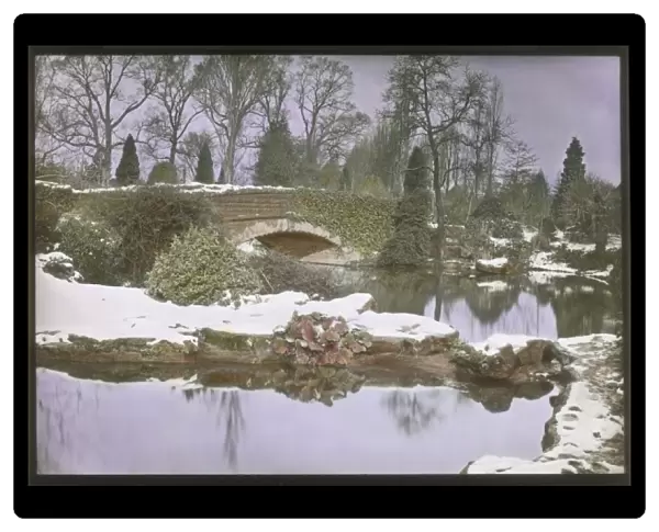 Aldenham House Gardens, Hertfordshire, in the snow