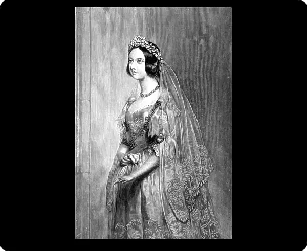 Queen Victoria on her wedding day