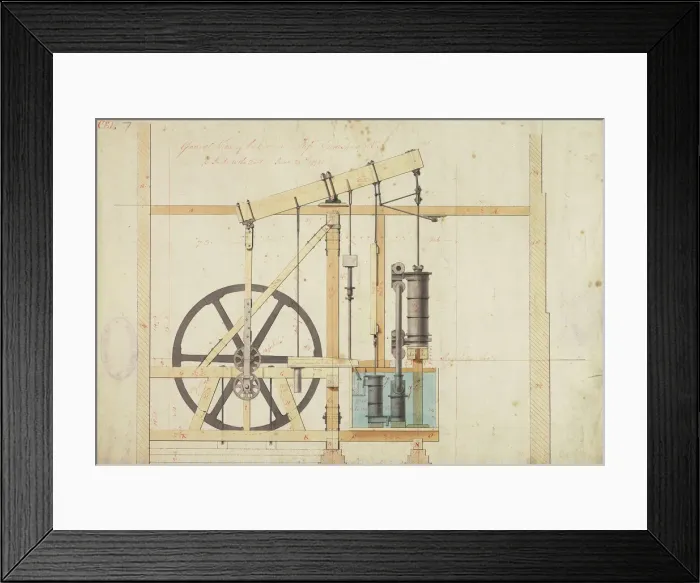 Framed Print : General View of the Engine Print, 1795 Framed Print : General View of the Engine Print, 1795