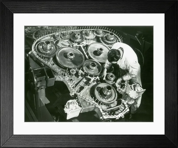 Framed Print : Deltic Engine, Final Gear Fitting Print Framed Print : Deltic Engine, Final Gear Fitting Print