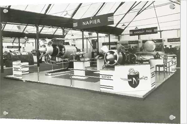 Naiad turboprop engine on display at the Napier stand